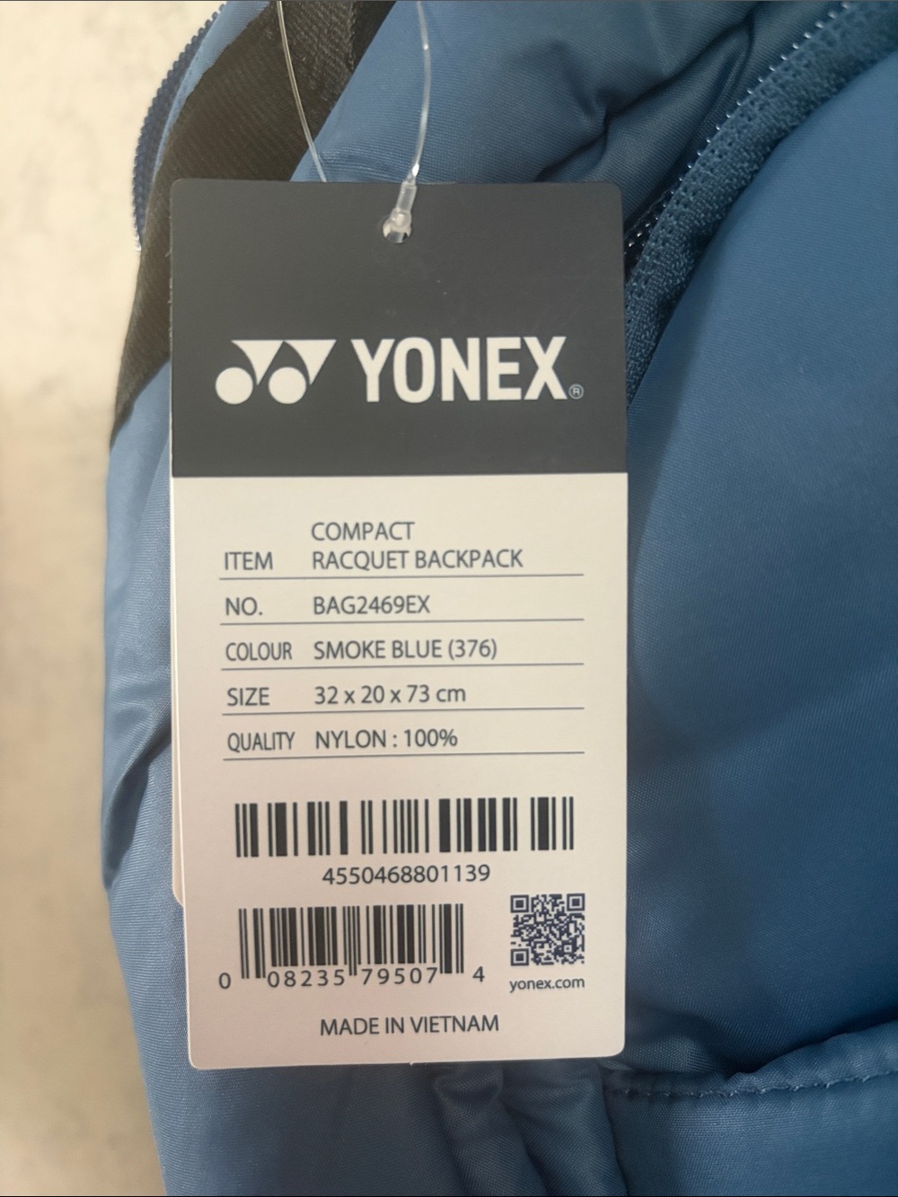 Yonex Compact Racket Backpack Smoke Blue - Picture 2 of 11